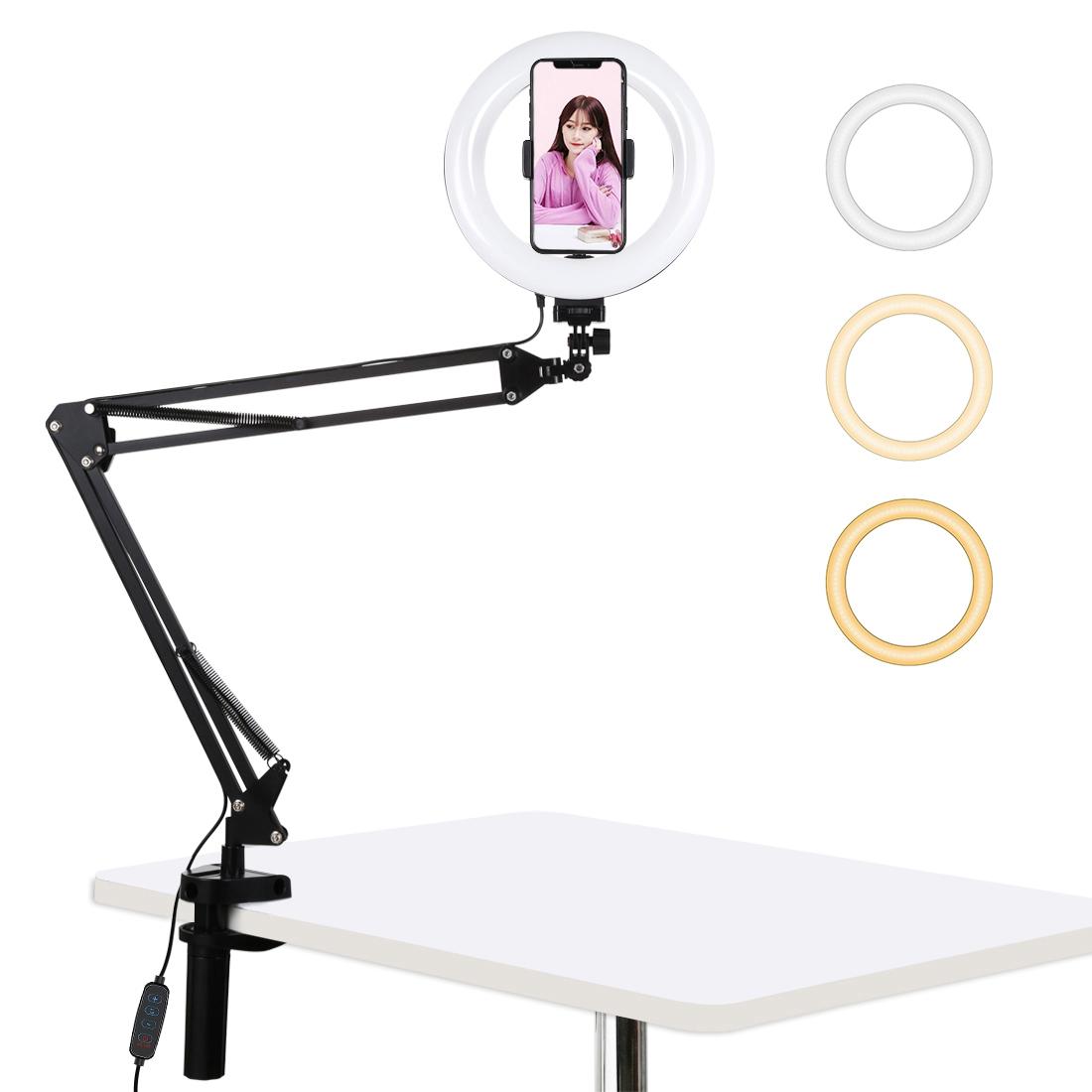 7.9 Ring Light With Usb 3 Modes Dual Colour Phone Clamp-1915196510862184448