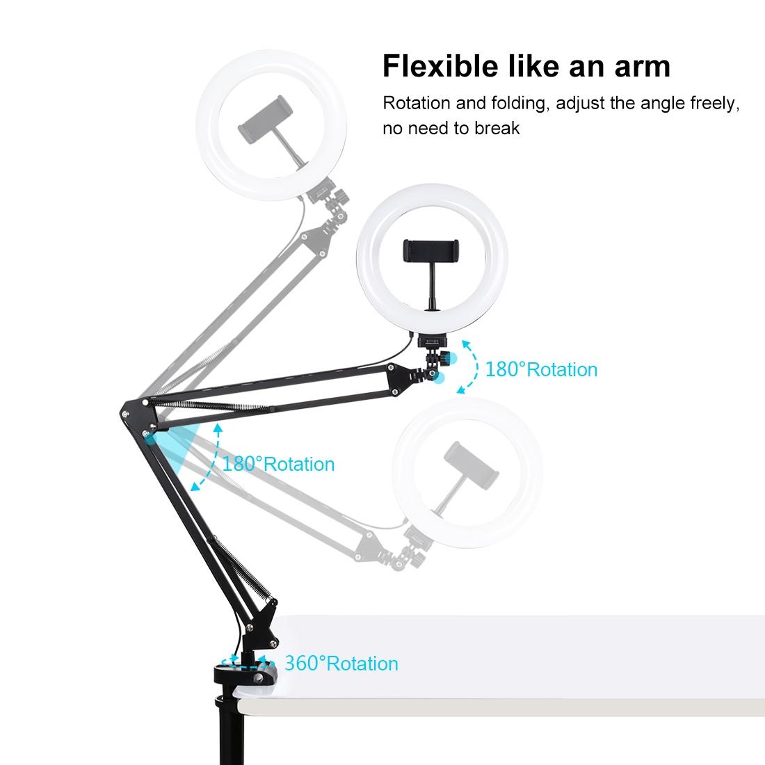 7.9 Ring Light With Usb 3 Modes Dual Colour Phone Clamp-1915196510862184456