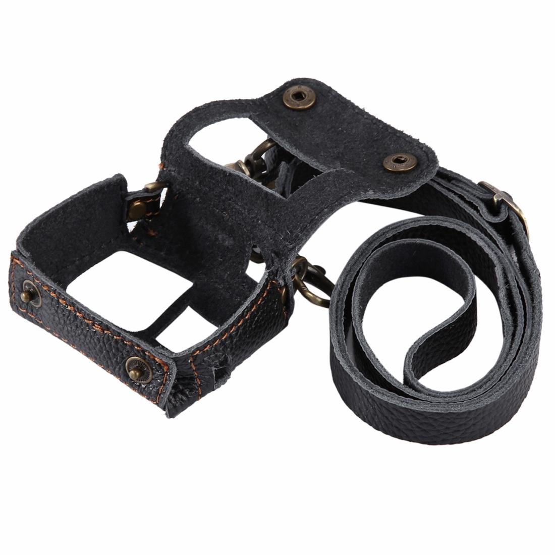Genuine Leather Housing Case For Gopro Hero7 / 6 / 5 With Neck Strap And 52Mm Uv Lens-1915196761585094658