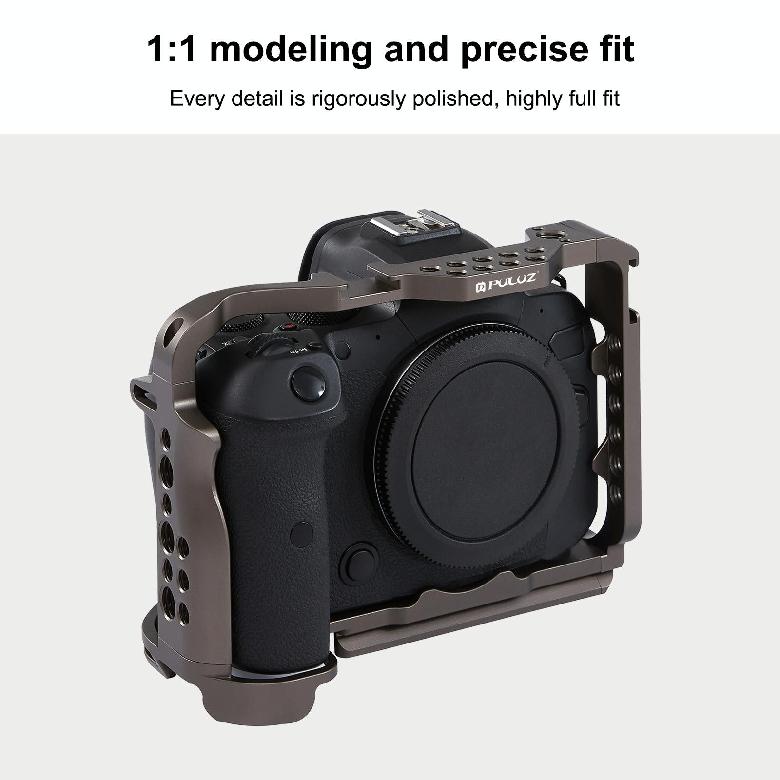 Canon Eos R5 / R6 Video Camera Cage Stabilizer - Handleless Bronze-1915196609474465797