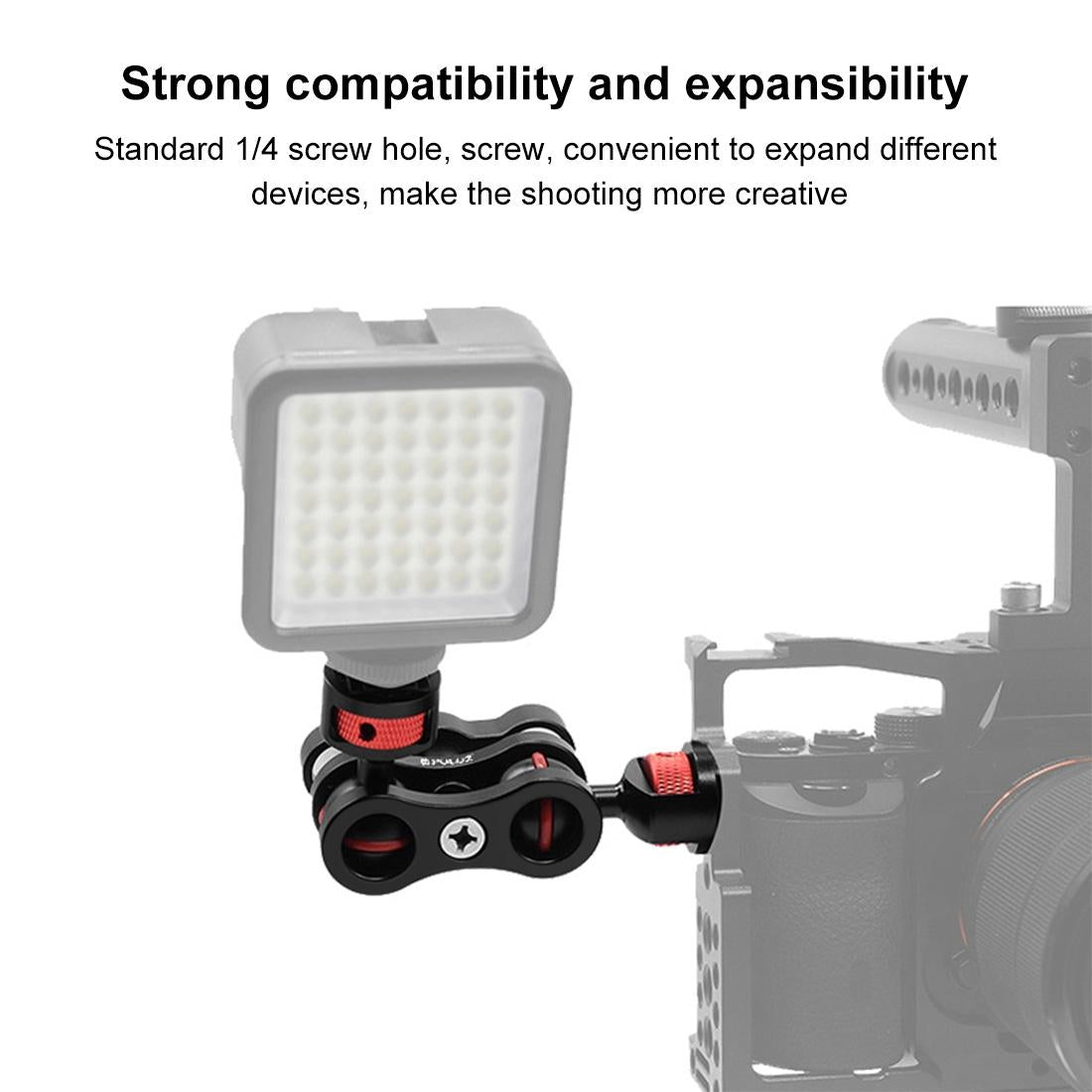 Universal Magic Arm With Ball Head Mount - Black-1915196757243990021