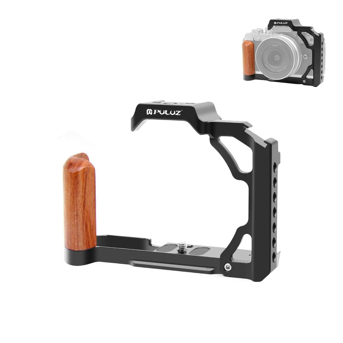 Wood Handle Metal Camera Cage For Nikon Zfc Stabilizer Rig - Black-1915196714088796160