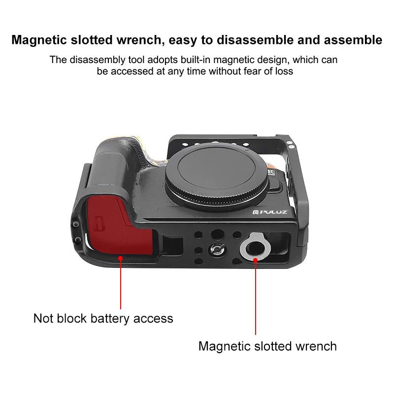 Metal Camera Cage For Canon Eos-Rp Stabilizer Rig - Black-1943465052837384195