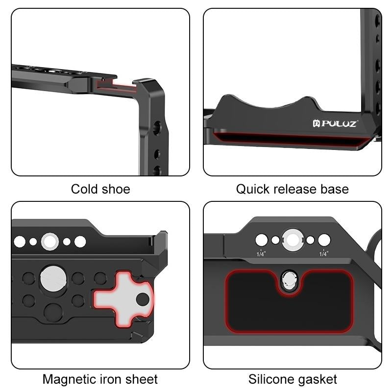 Aluminum Camera Cage For Sony Zv-E1 Stabilizer - Black-1915196792593584130