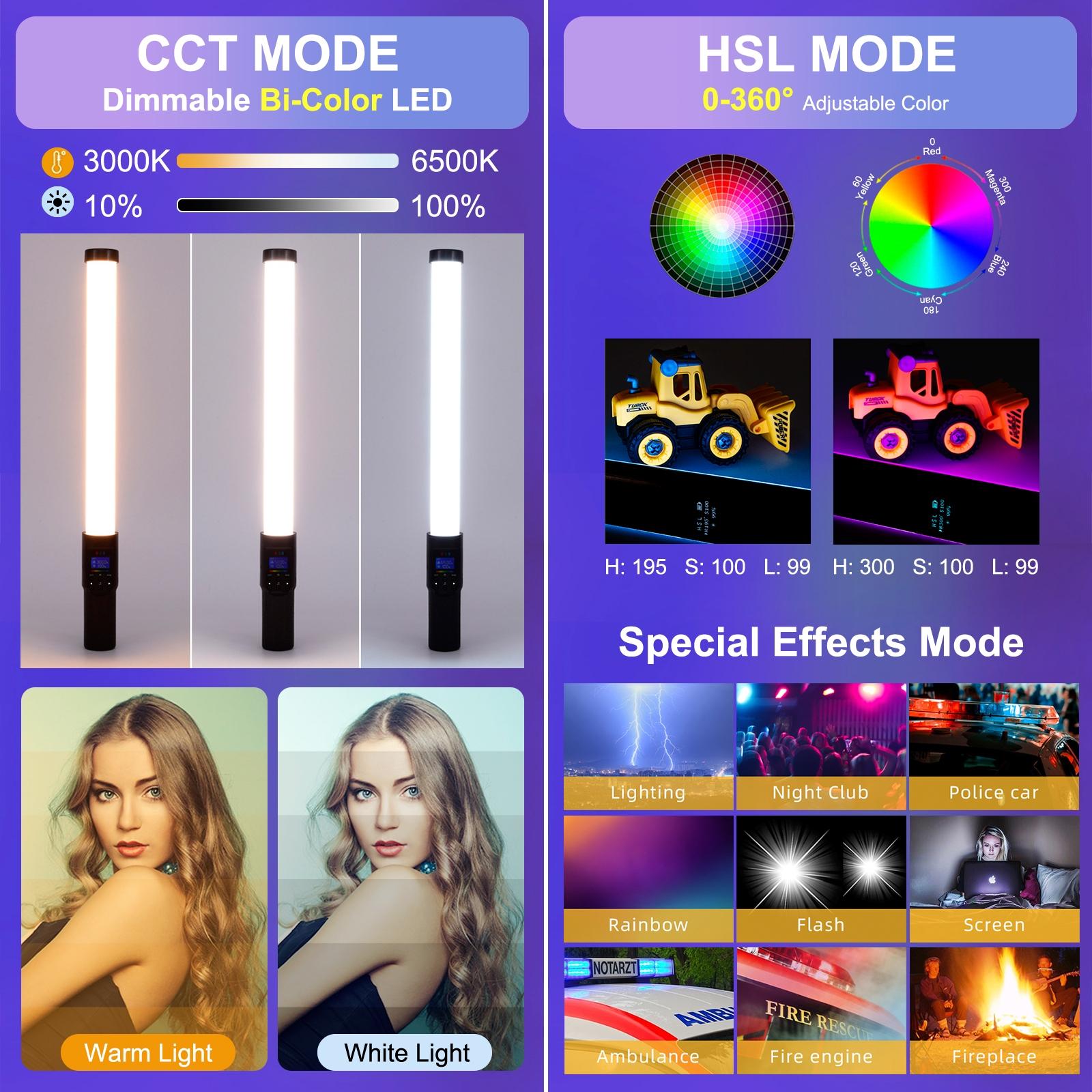 Rgb Handheld Stick Light With 190 Leds And Barndoor-1915197679827292162