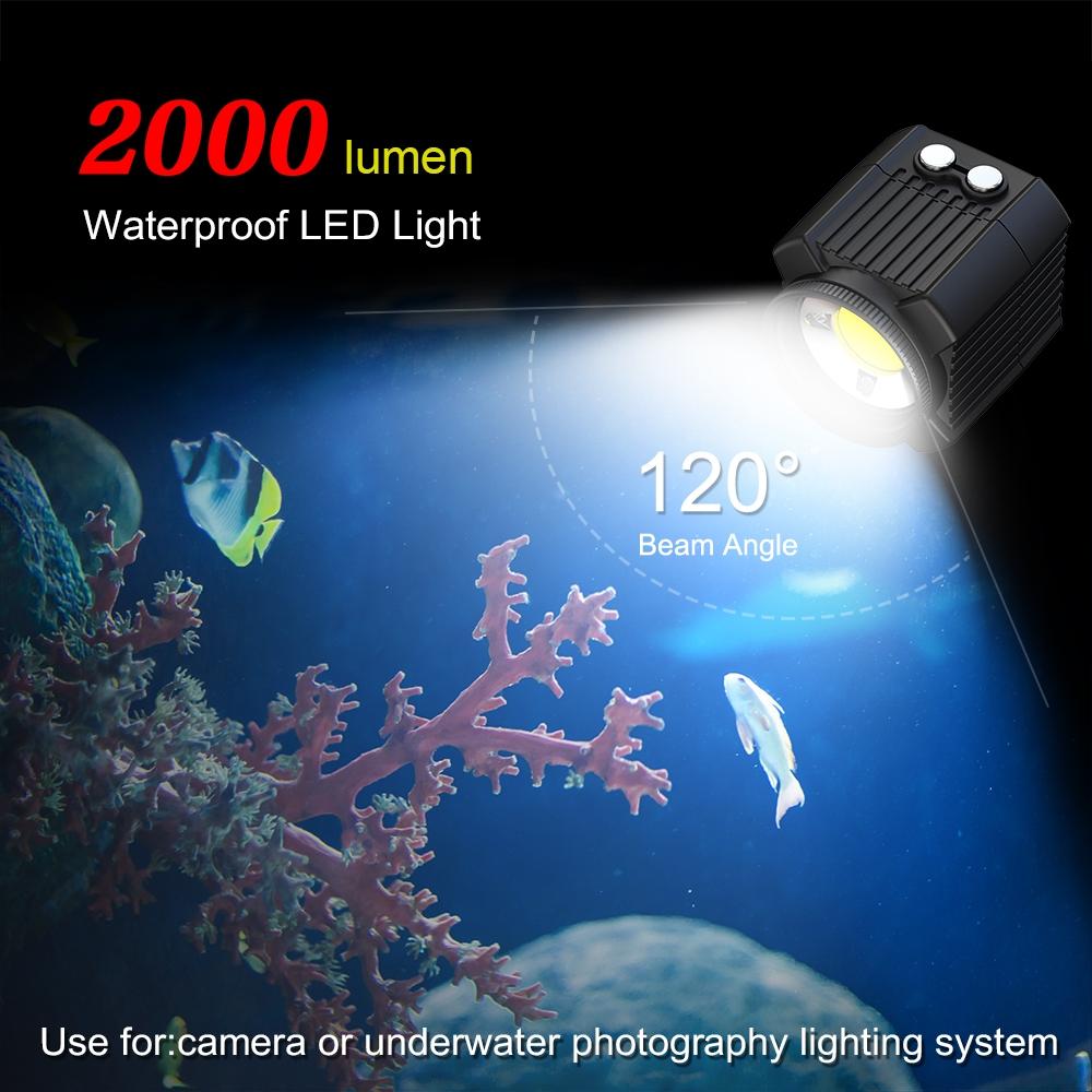 60M Waterproof Led Diving Light For Gopro Hero 12 - Perfect For Underwater Photography-1915196741523738628