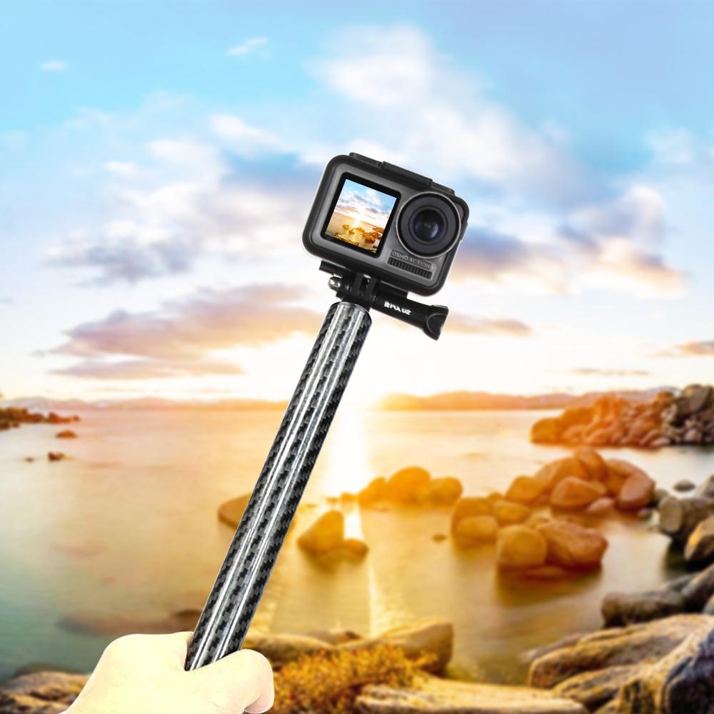 Lightweight Selfie Stick For Action Cameras - Aluminum / Carbon Fiber-1915197827018002436