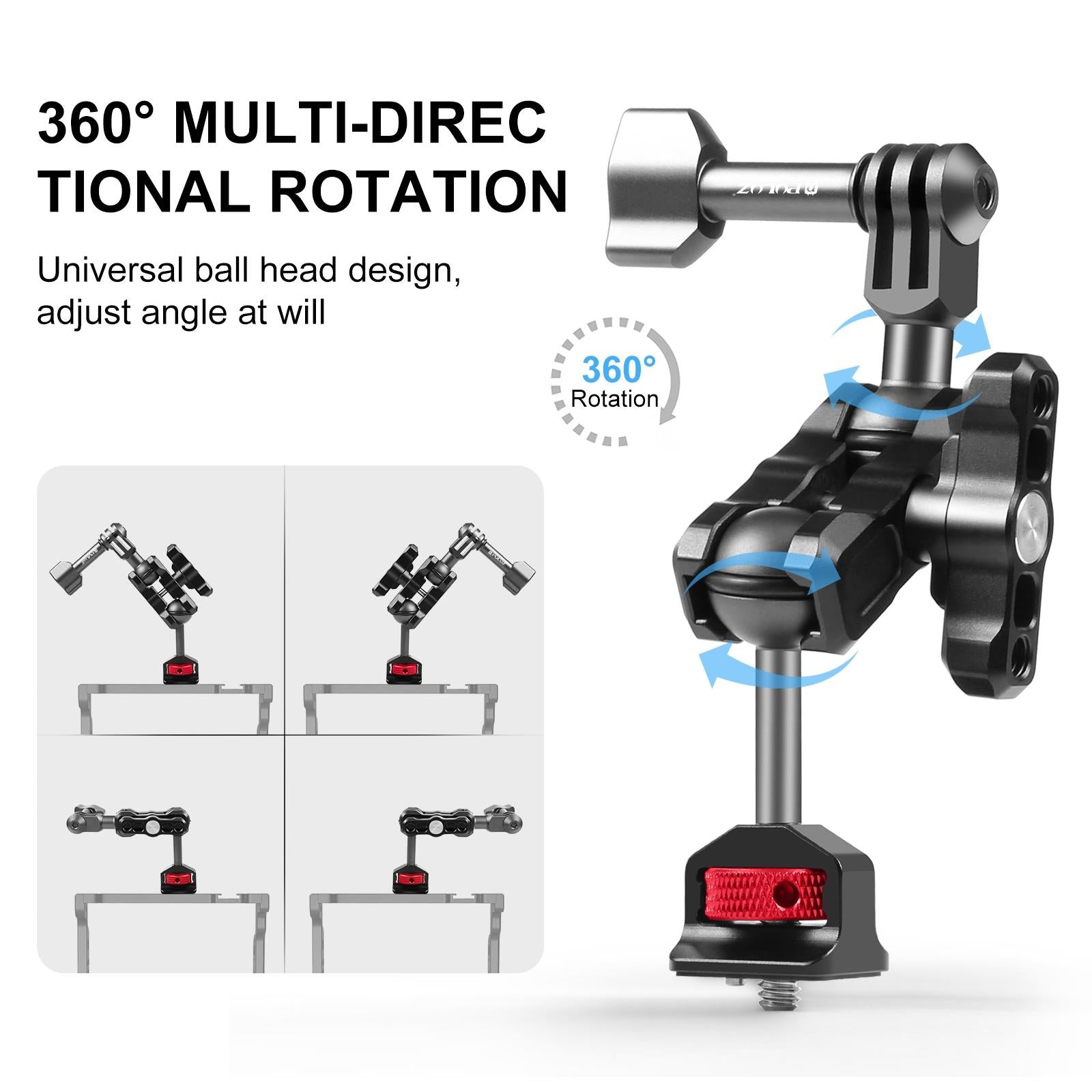 Versatile Aluminum Magic Arm Mount - Black-1915196719386202115