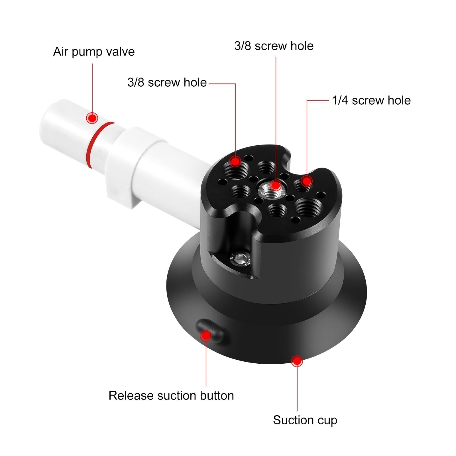 Aluminum Alloy 3 Car Suction Cup Mount-1915196753968238594
