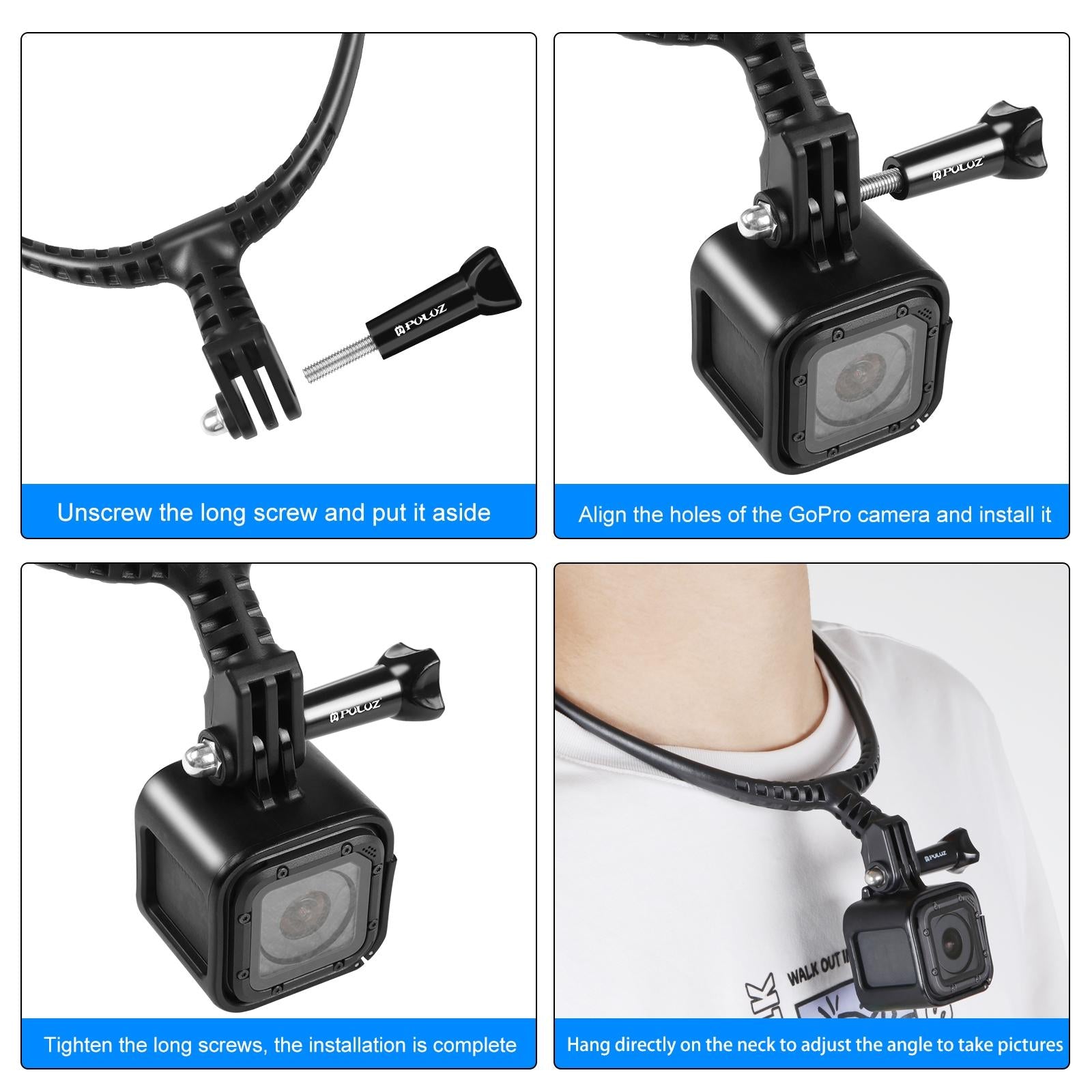 Flexible Gopro Mount For Action Cameras - Adjustable-1915196781872943107