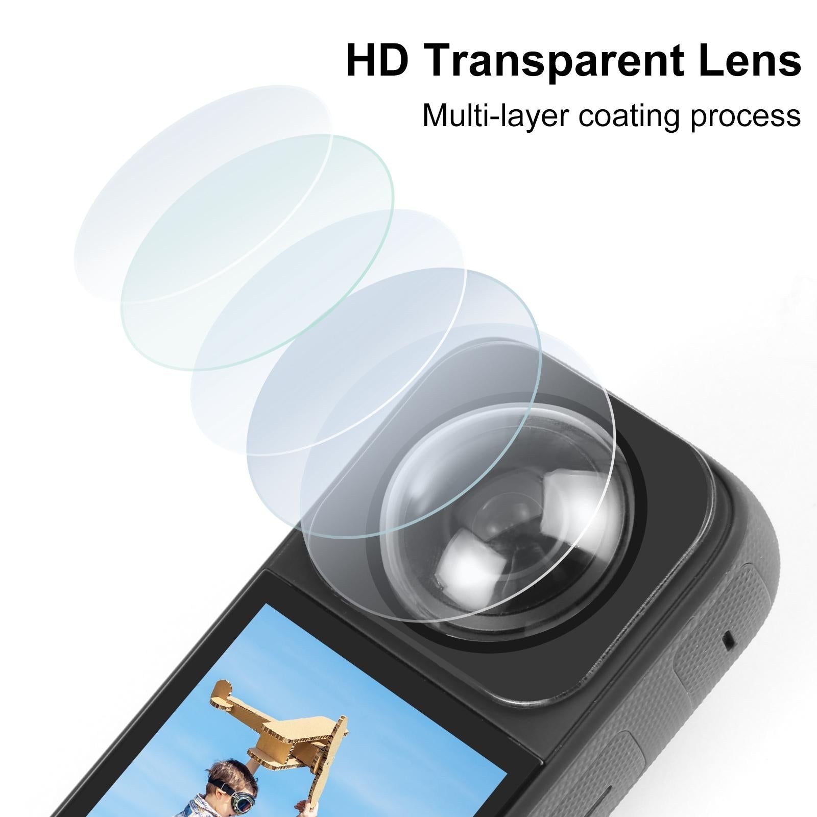 Optical Glass Lens Guard For Insta360 X3 - Protective Cover-1915196678479155203