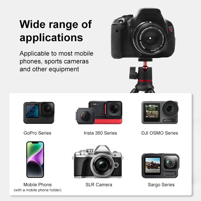 Flexible Mini Octopus Tripod With Remote For Slr Gopro Cellphone-1915198231025946630