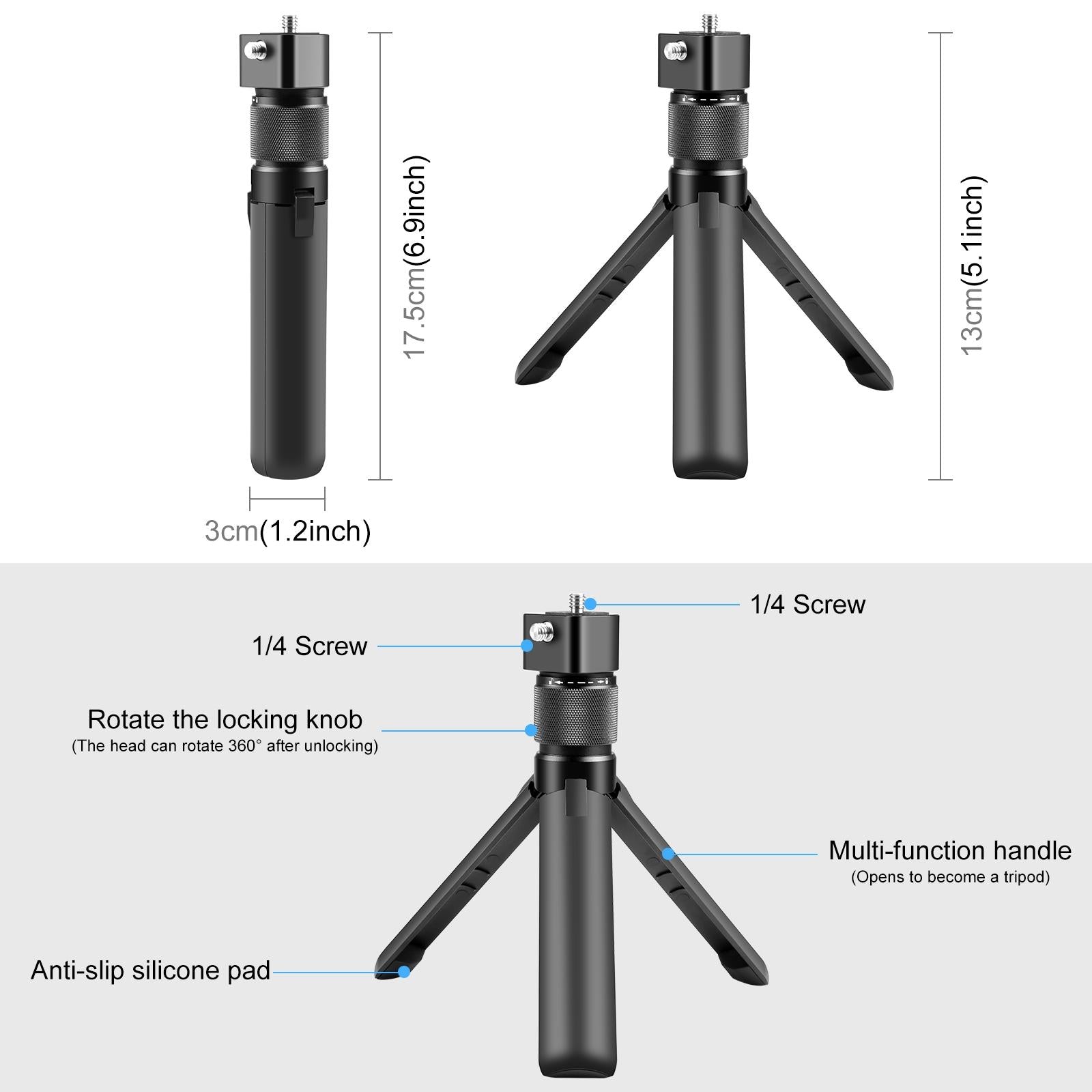 Insta360 X3 / X4 Rotary Handle Monopod-1915196484769419265