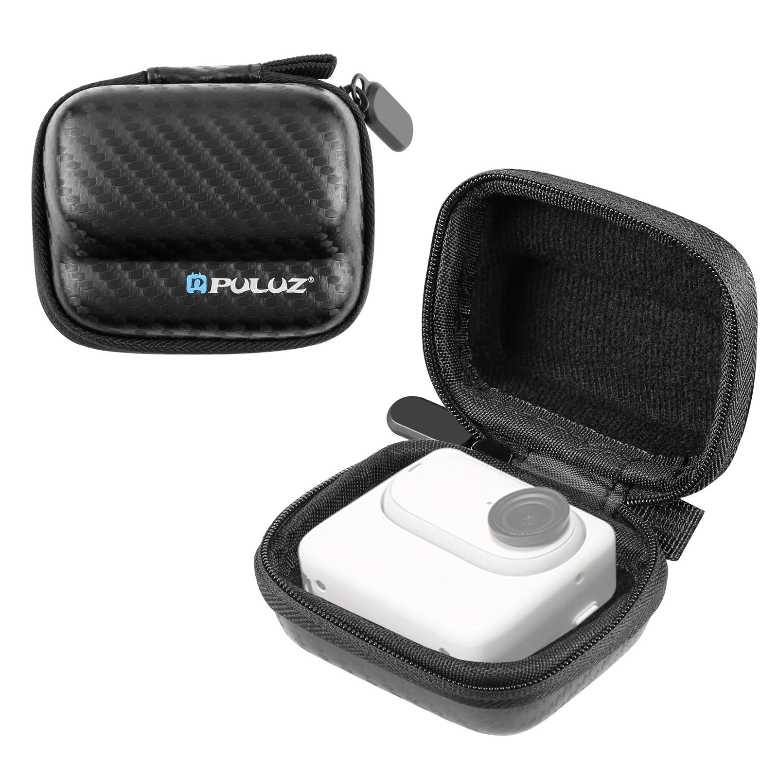 Portable Carbon Fiber Eva Storage Bag For Insta360 Go 3 / 3S Mini Body - Black-1915196754316365824