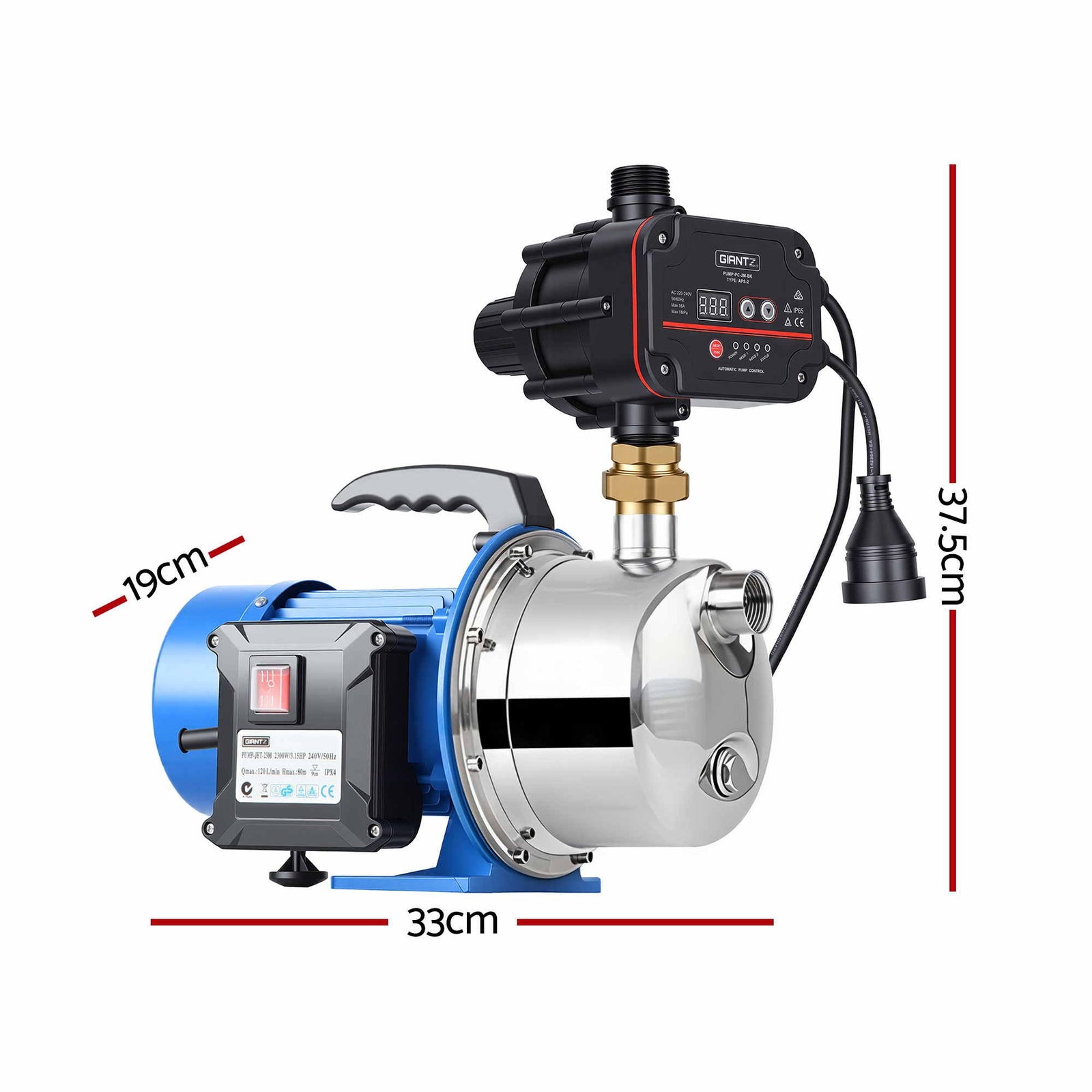 Giantz Garden Water Jet Pump Auto Controller 1100W Tank Rain Farm Irrigation