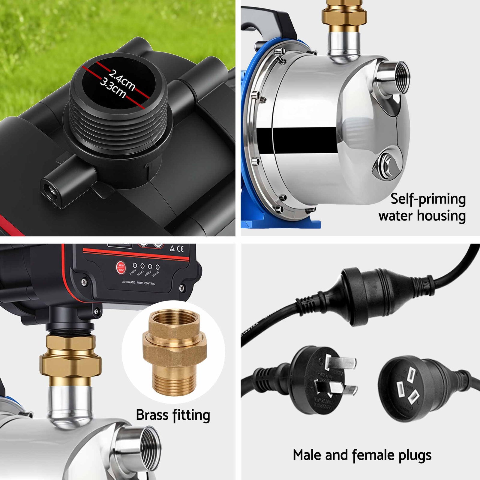 Giantz Garden Water Jet Pump Auto Controller 1100W Tank Rain Farm Irrigation
