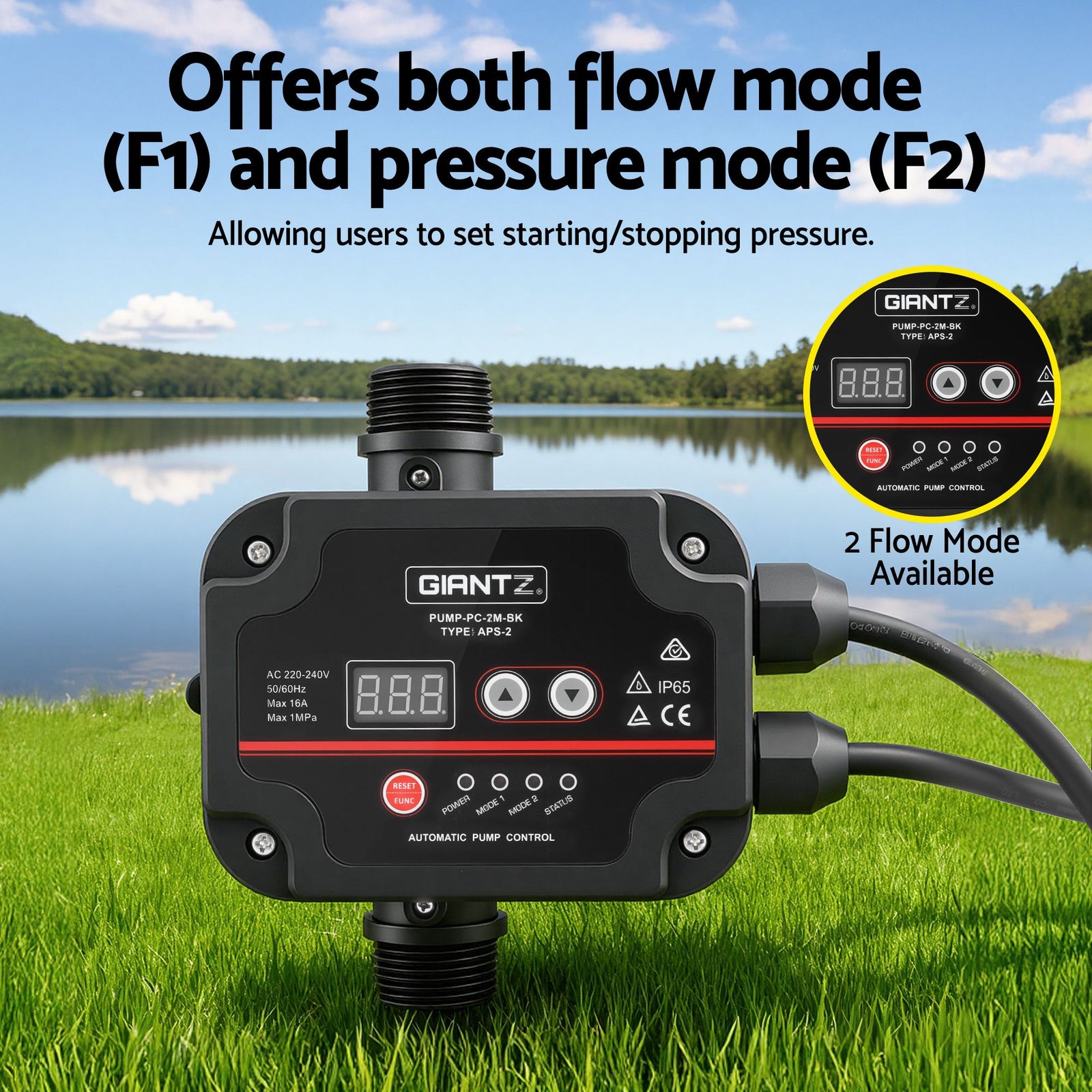 Giantz 5-Stage Water Pump Auto Controller Farm Irrigation Stainless Max. 2500W