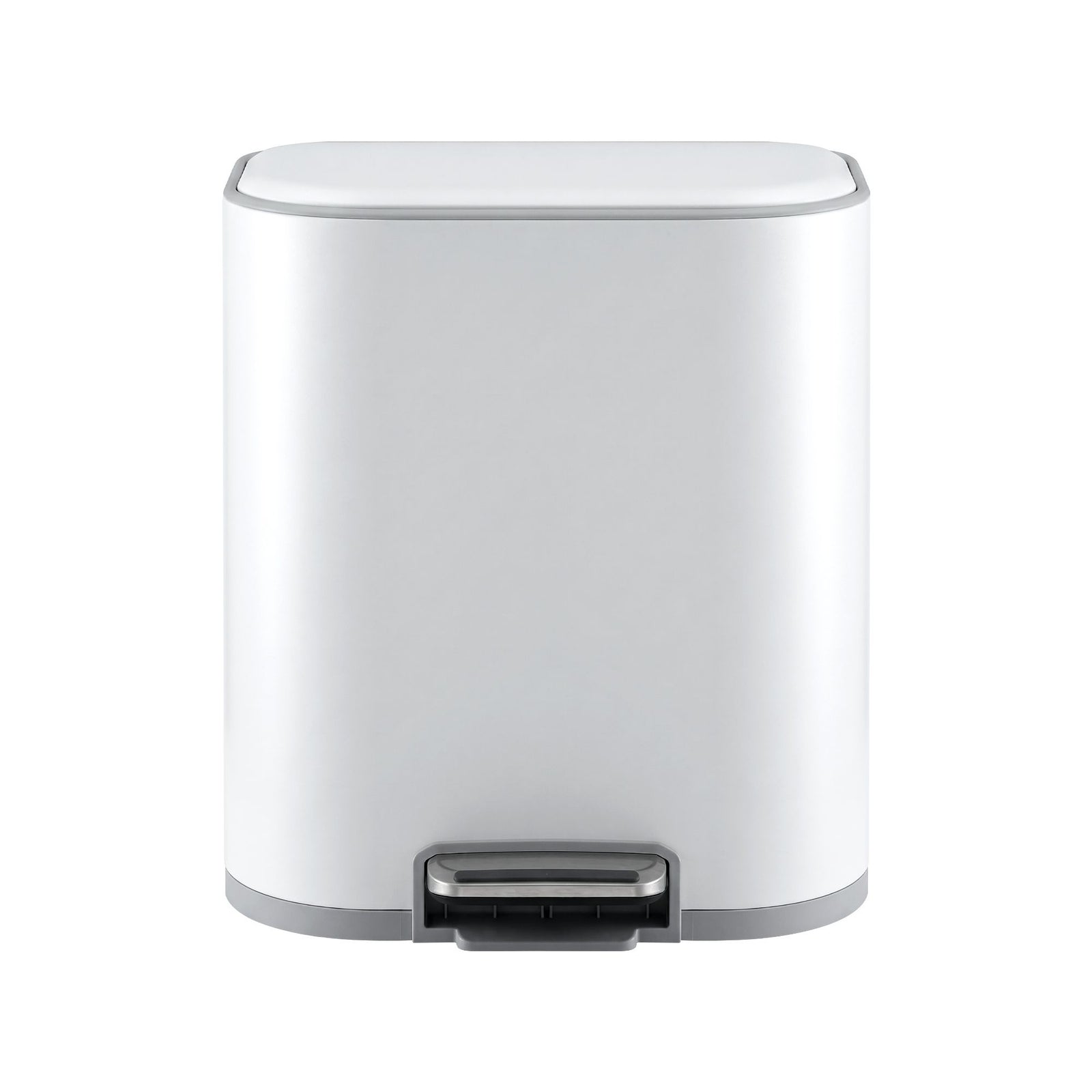Cefito 20L Trash Bin Steel Pedal Bins Soft Close Kitchen Rubbish Waste Can White