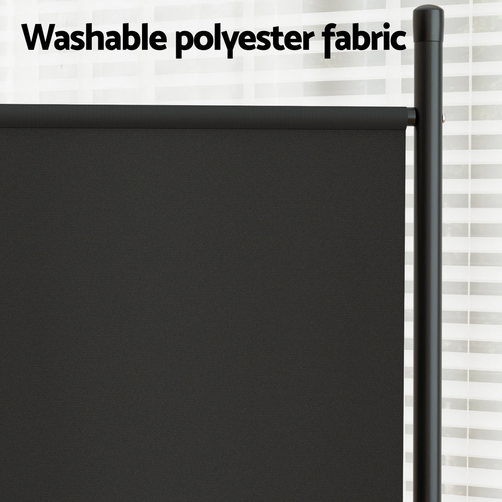 Artiss 3 Panel Room Divider Screen 260x180cm Fabric Black