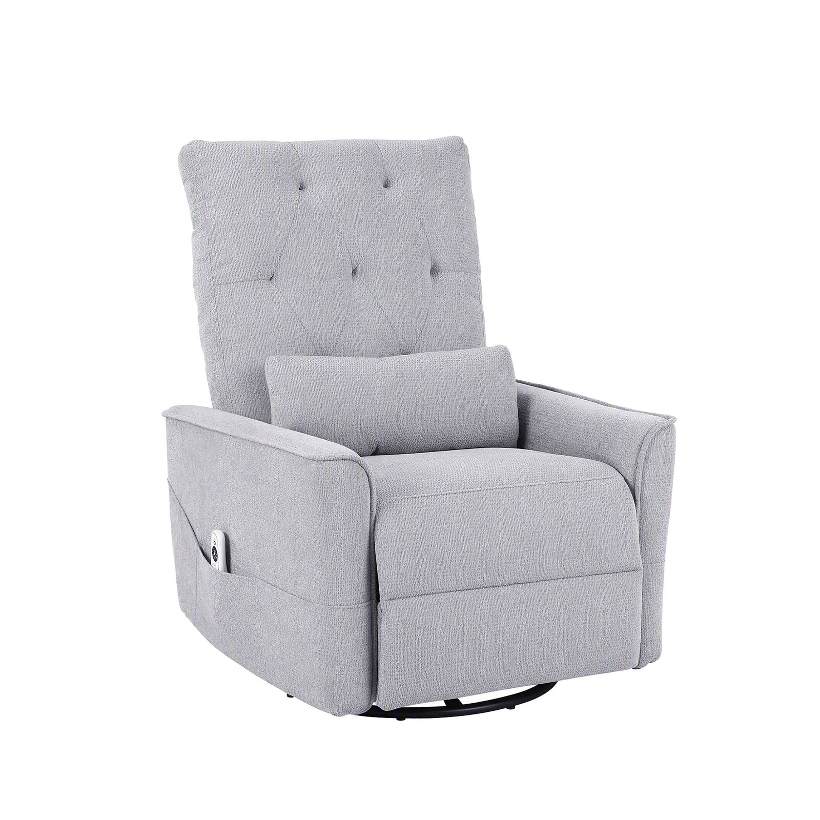Artiss Electric Massage Recliner Chair with 270° Swivel & Heat, Grey