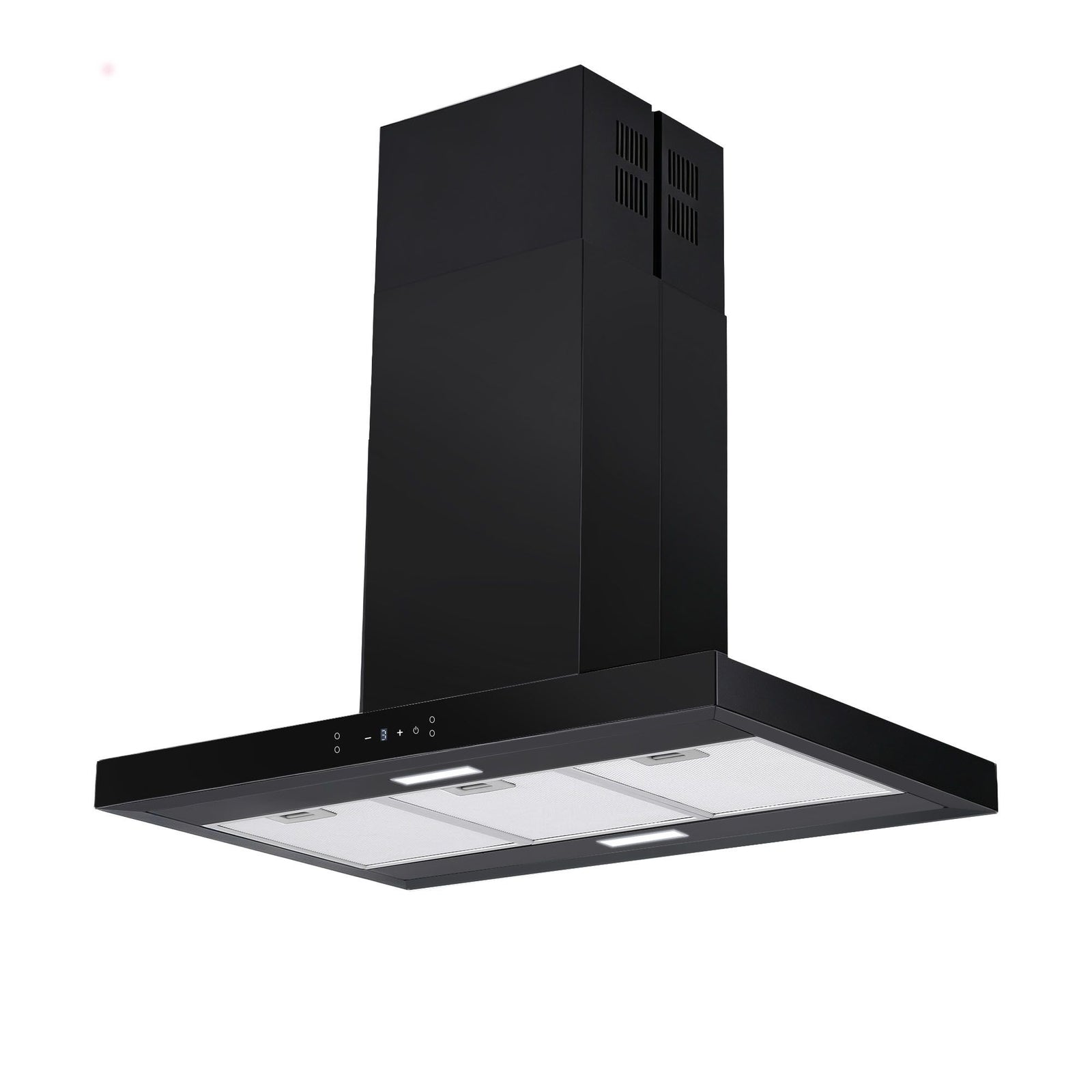 Devanti 90cm Island Rangehood Ceiling-Mounted 3-Speed Touch Control LED Black