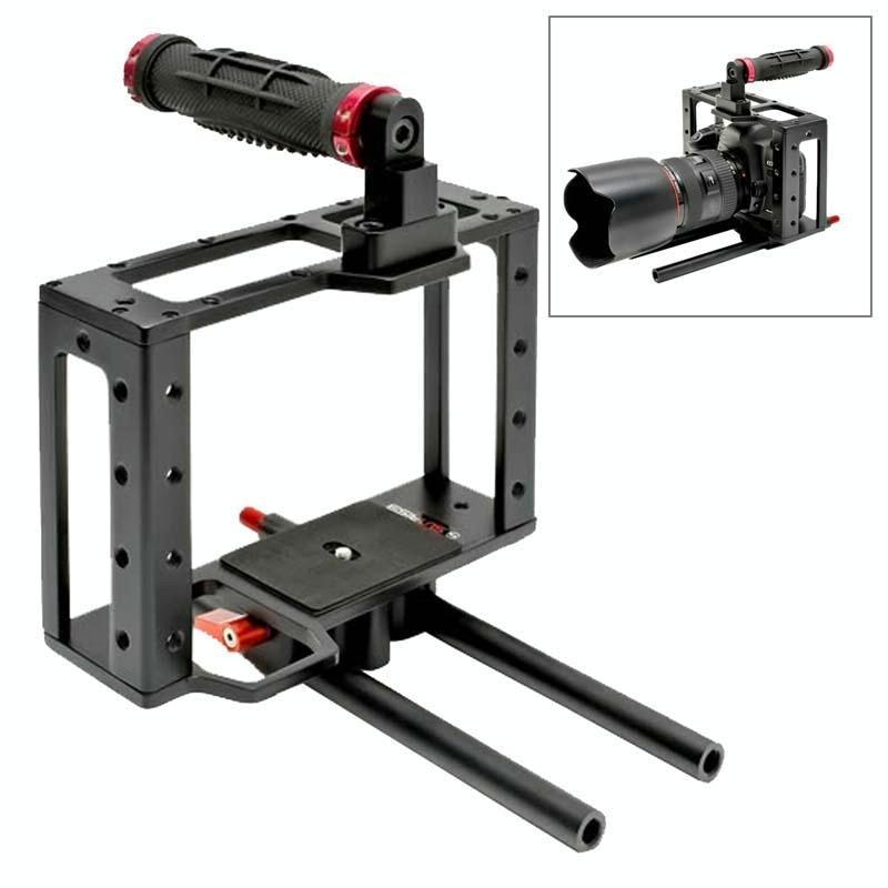 Camera Cage Handle Kit For Slr Camera - Black & Red-1915197213009645568