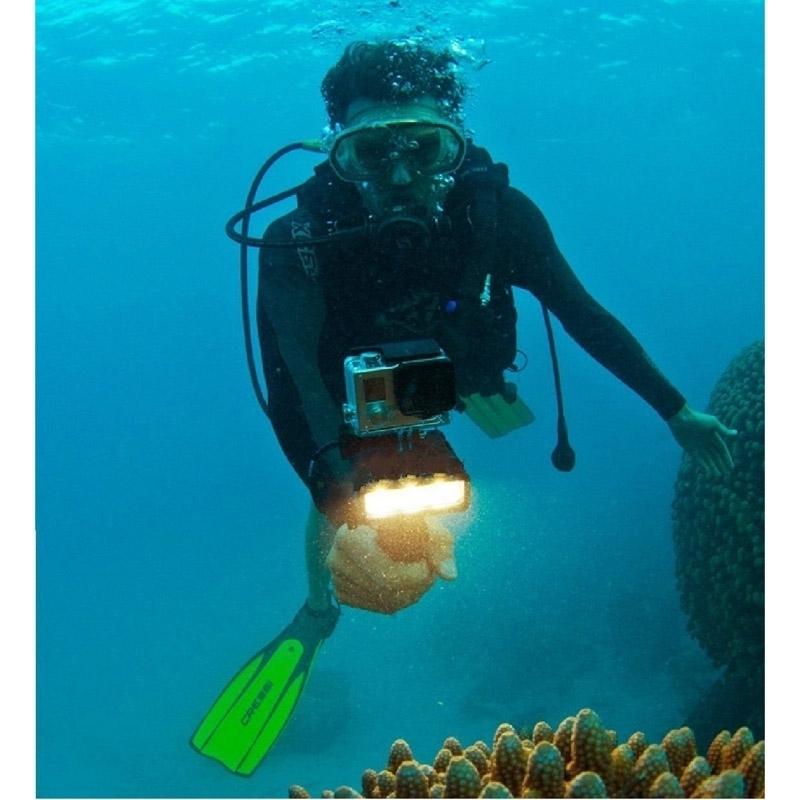 Waterproof Video Light For Action Cameras - 3 Modes-1915197073507094530