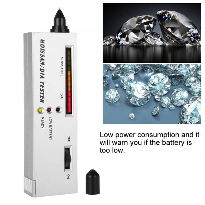 Silver Portable Moissanite / Diamond Tester - 9V Battery-1915198328077946886