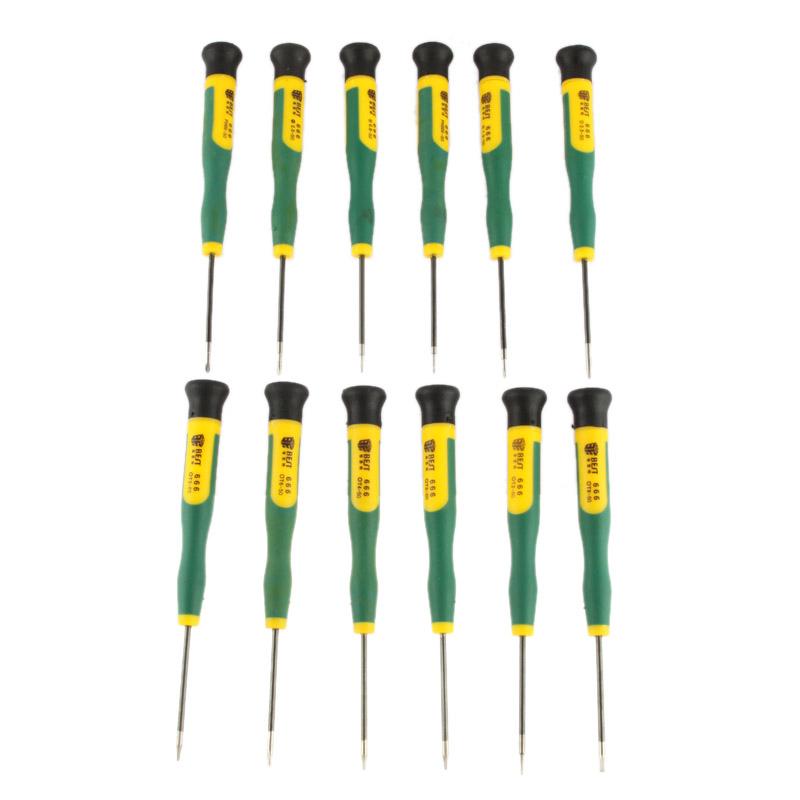 12-Piece Precision Screwdriver Set For Repairing T2-T8 Devices - Green-1915198058858156036