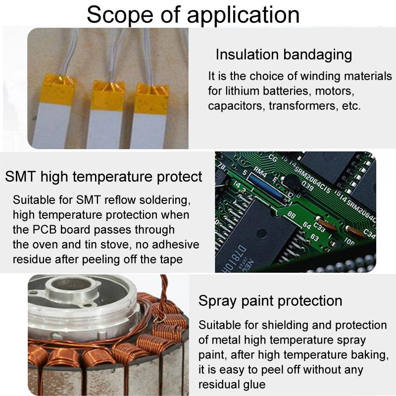 High Temp Polyimide Tape - 33M X 24Mm - Silicone Adhesive-1915198104332800003