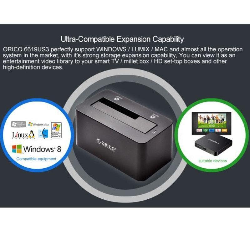 High-Speed Usb 3.0 To Sata Dock For 2.5 / 3.5 Hdd - Black-1915196726269054979