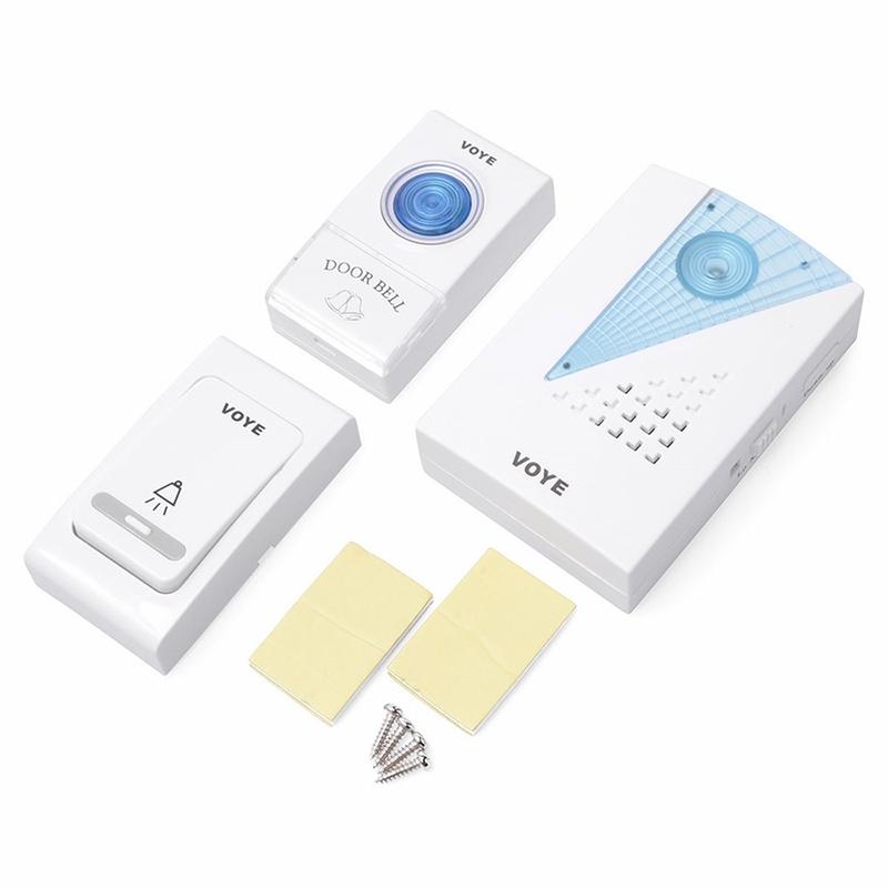 2 Remote Control Wireless Doorbell - White-1915197716821053441