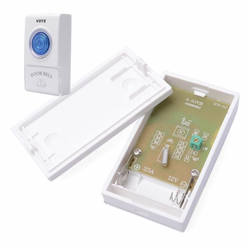 2 Remote Control Wireless Doorbell - White-1915197716821053443