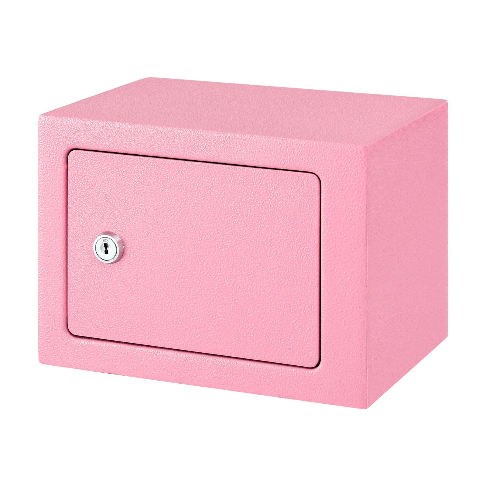 UL-Tech 6.5L Small Safe Box with Key Lock for Cash Mini Home Security Safe Pink