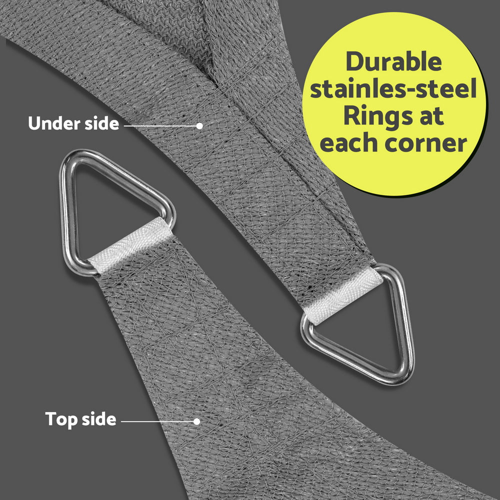 Instahut Sun Shade Sail Shadecloth Canopy Rectangle 280gsm 4x6m