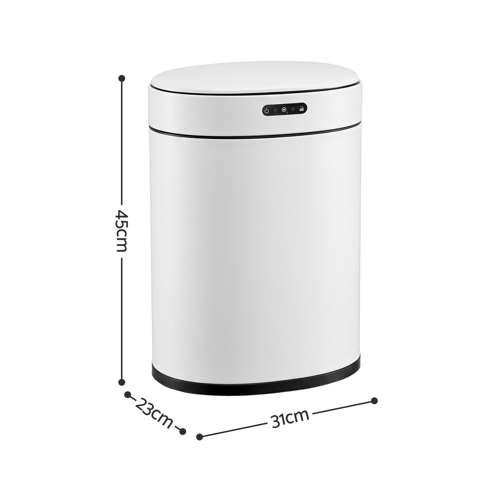 Devanti 20L Automatic Sensor Bin Touchless Rubbish Waste Bin White Kitchen