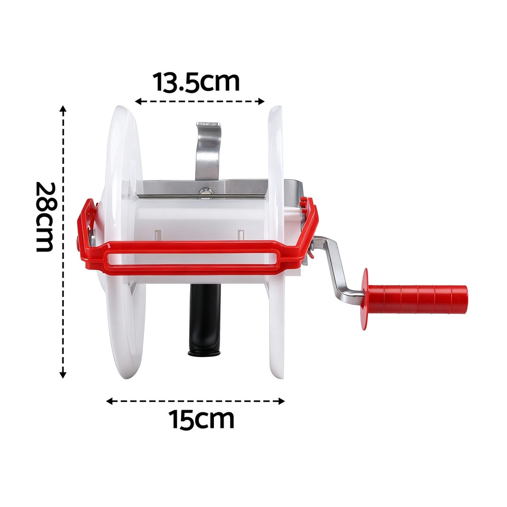 Giantz Electric Fence Reel Geared Portable Polywire Fencing Farm White