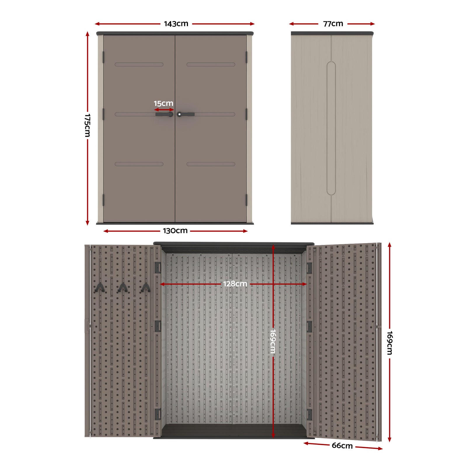 Giantz Garden Shed Outdoor Storage Shed Tool Workshop with Lockable Doors