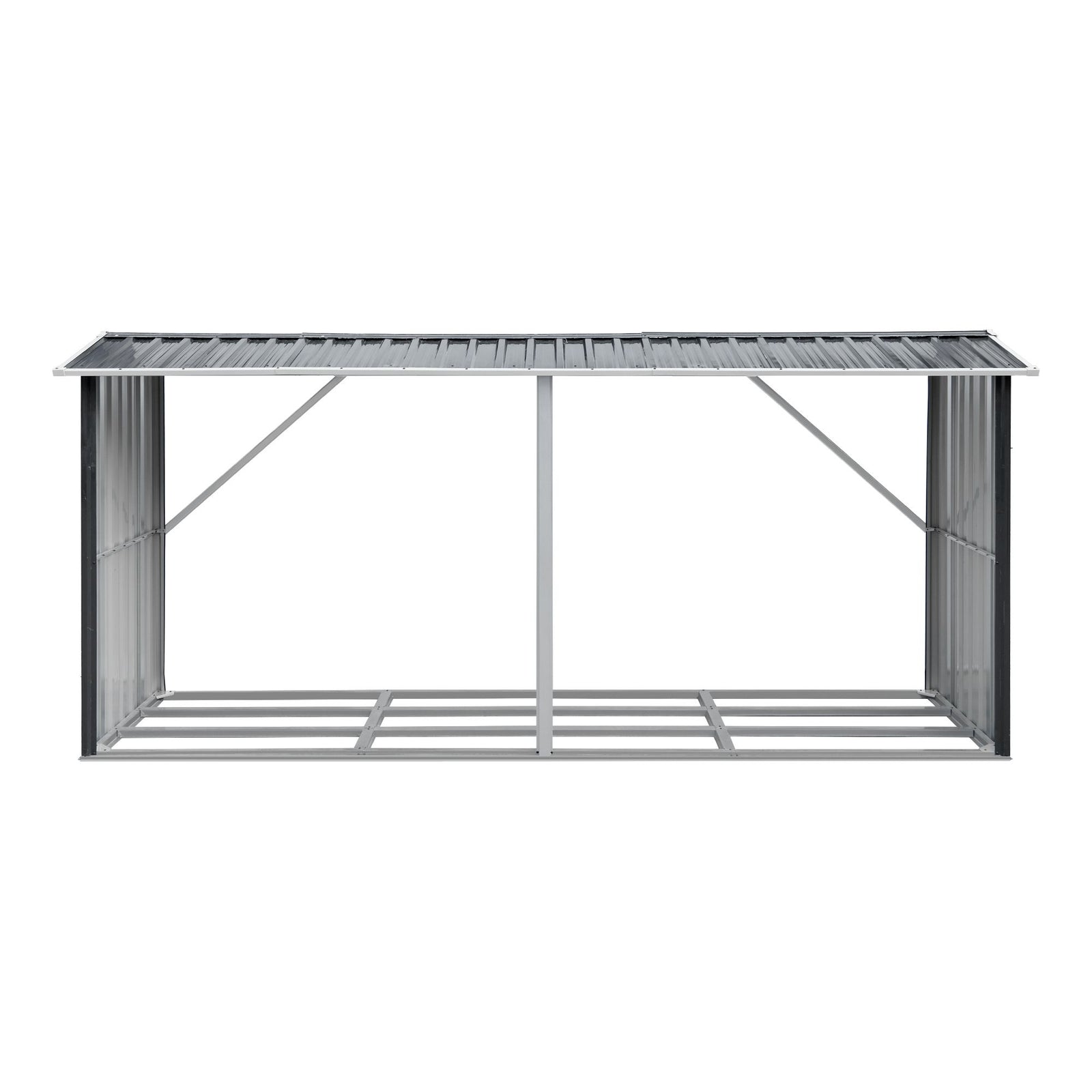 Giantz Firewood Storage Shed 334.5CM x 92CM Outdoor Log Rack Galvanised Steel Wood Holder