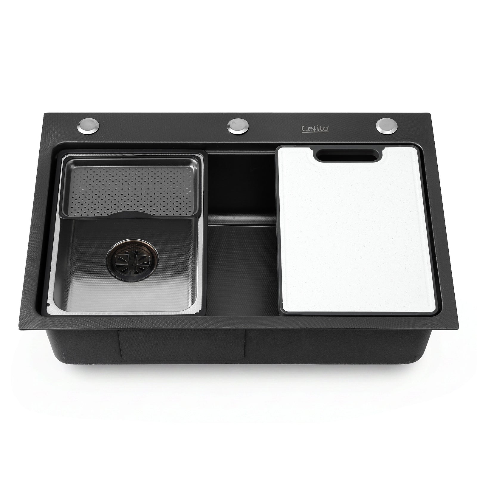 Cefito Kitchen Sink 304 Stainless Steel Bar Sink Millet Grain Water Basin Sink