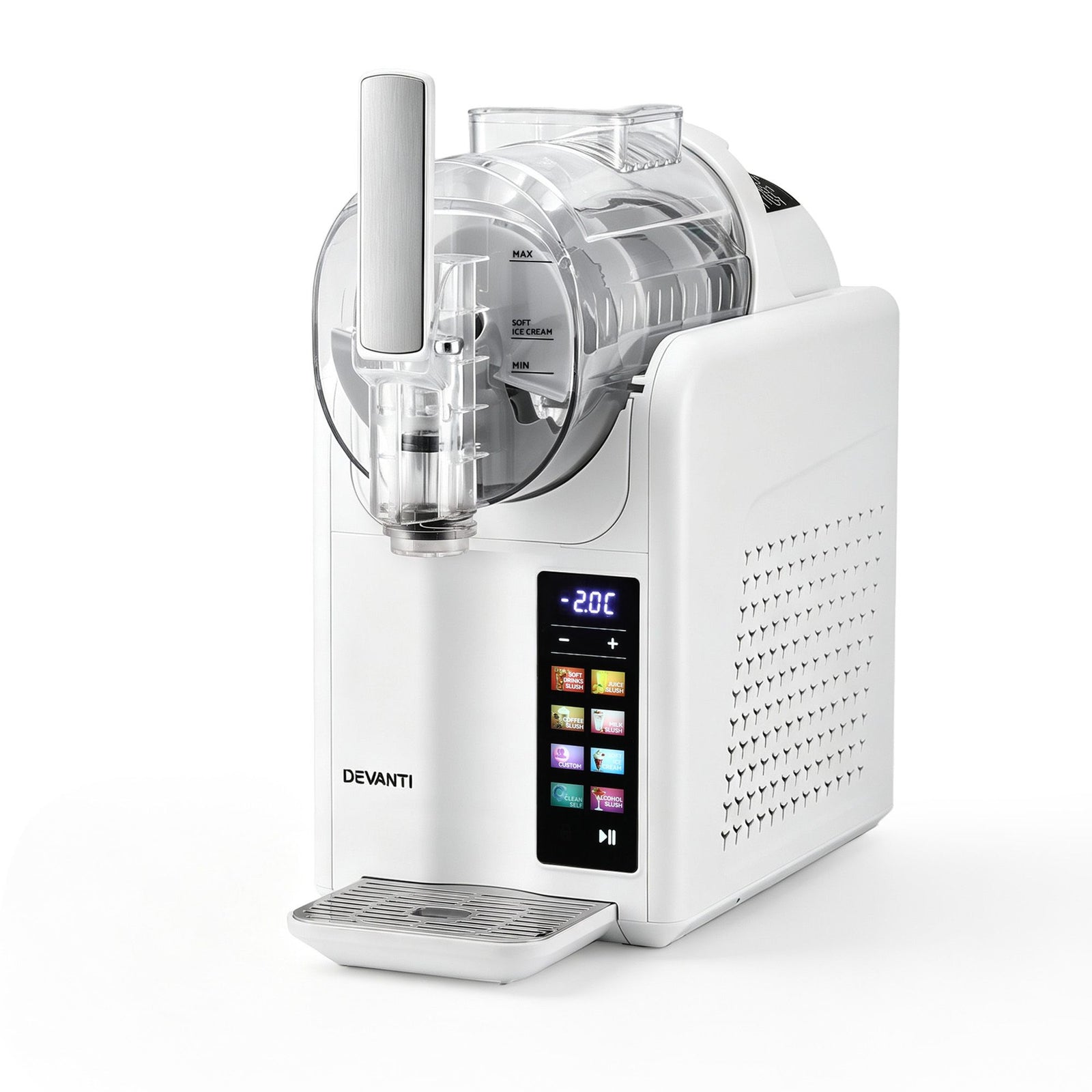 Devanti Slushie Machine 2L Frozen Drink Maker Ice Cream Cocktail Slush Maker White