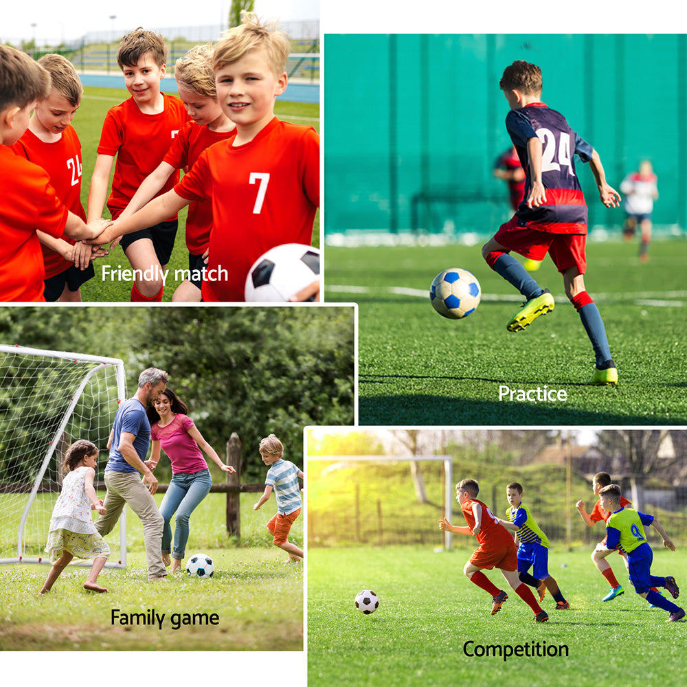 Everfit 12FT Soccer Football Goal Net UPVC Frame with PE Mesh Weatherproof Portable Goals for Backyard Training Competitive Play