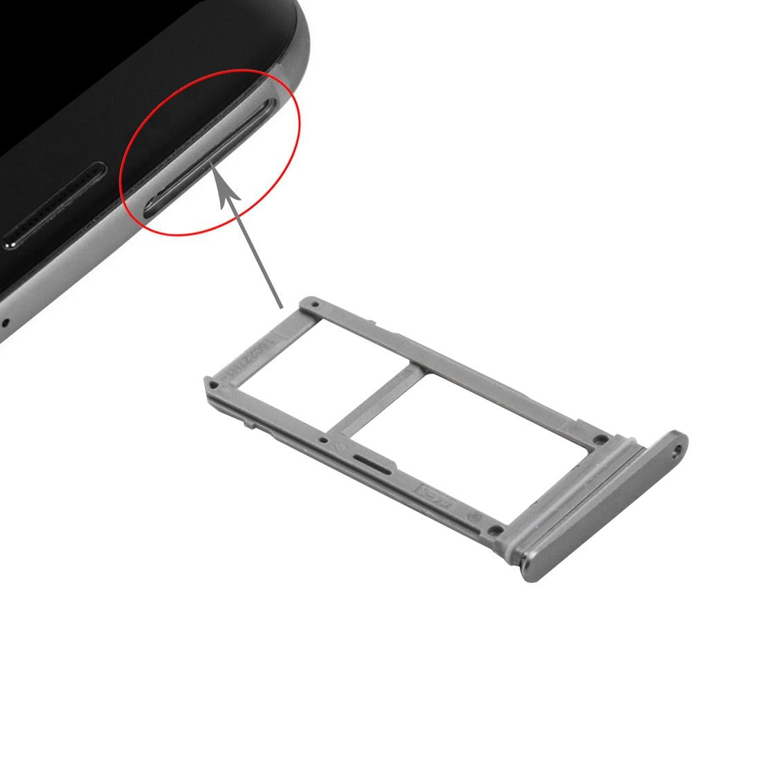 Galaxy S7 Replacement Card Trays - 1 Sim 1 Sd - Black-1915196546094338052