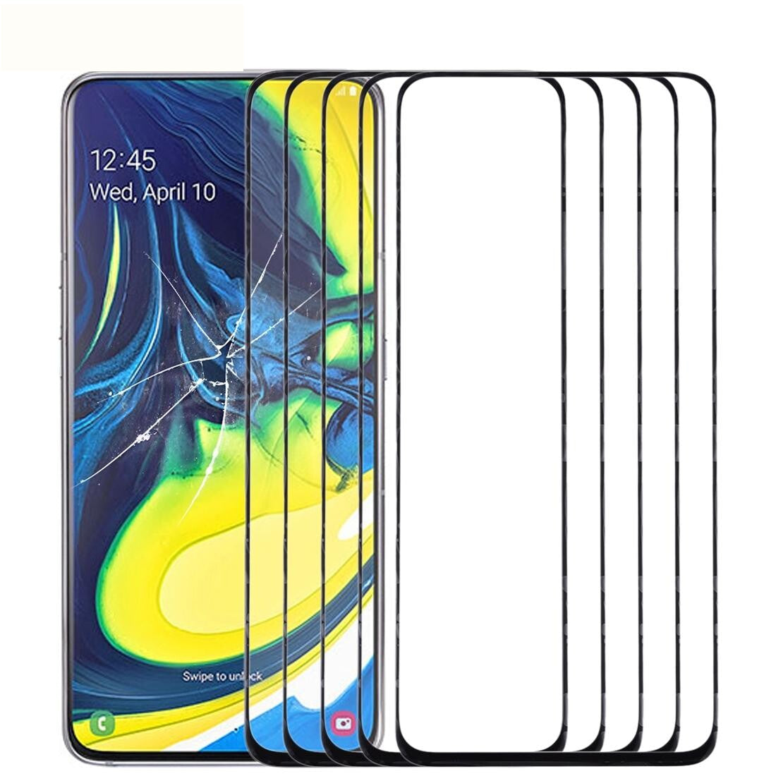 10-Pack Outer Glass Lens For Samsung Galaxy A90 / A80 - Front Screen-1922443410409656320