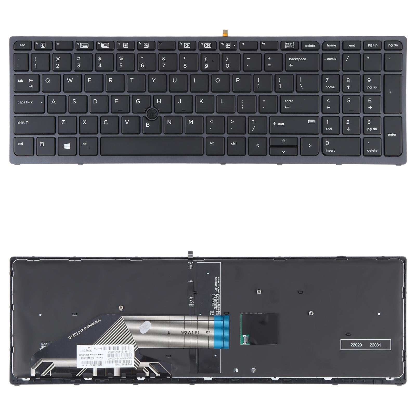 Hp Zbook 15 / 17 G3 Us Keyboard With Backlight And Pointing - Black-1915197074006216704