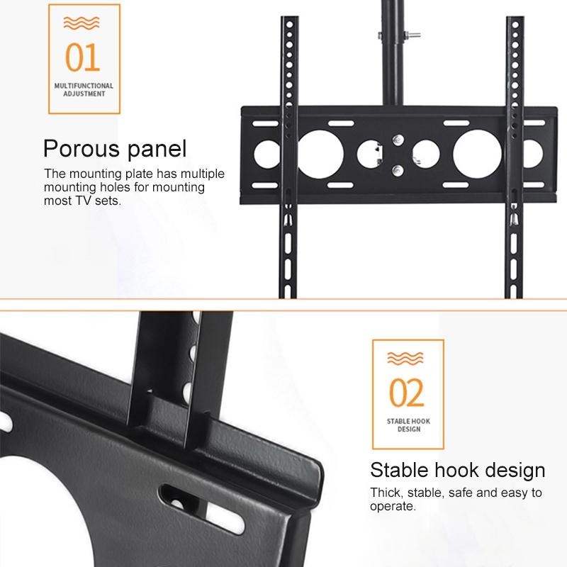 Adjustable Single Screen Tv Wall / Ceiling Mount - 32-65 Inch 0.5-2M Range-1964932361577697283