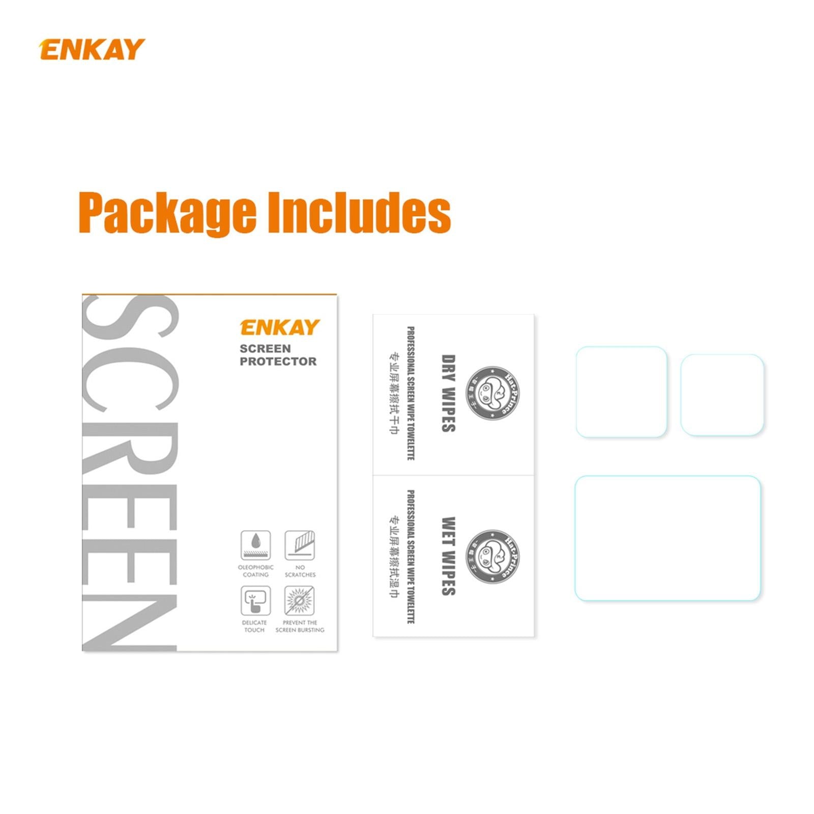 Enkay Hat Prince 3-In-1 Tempered Glass Film For Gopro Hero9 Camera Lens And Screen - 0.2Mm 9H 2.15D-1915197381679386630