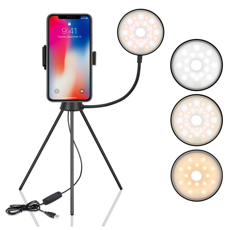 Dimmable Led Ring Light With Phone Tripod Stand-1915198320675000326