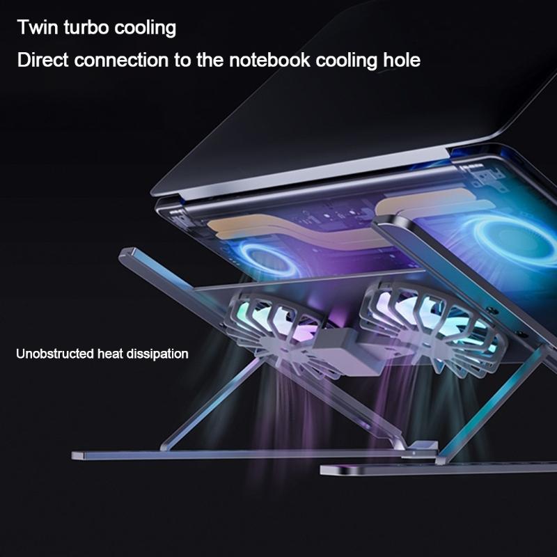 Adjustable Laptop Stand - Cooling Fans Included-1915197860694069251