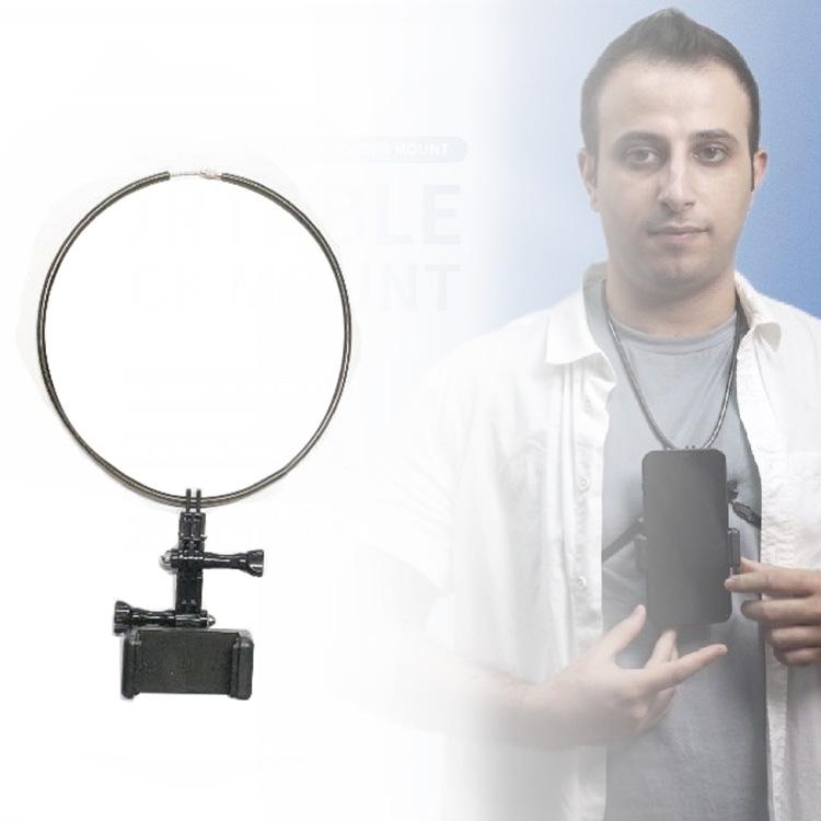 Flexible Neck Mount For Gopro And Smartphones - Compatible With Action Cameras-1915198154517647360